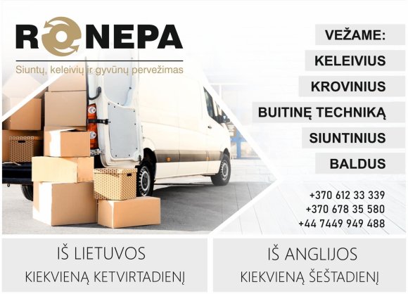 Lietuva - Anglija. Keleiviai ir kroviniai.