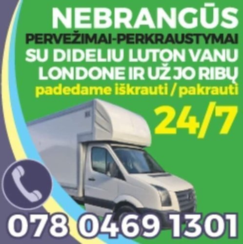 Nebrangiai padedame persikraustyti, pervežame krovinius