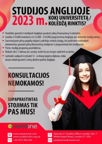 Studijos Anglijoje 2023/2024!
