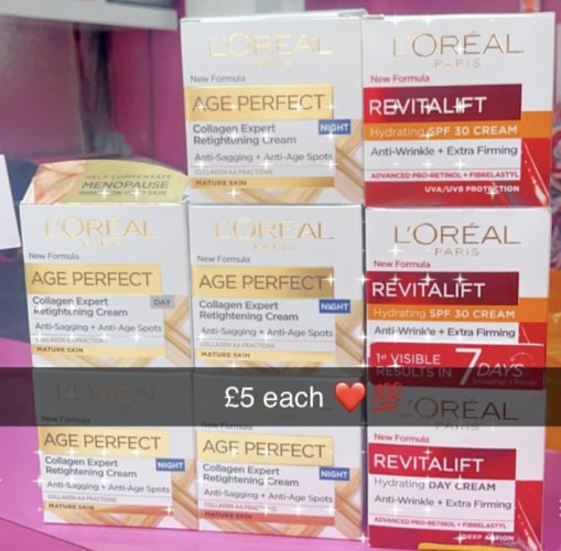 L’Oreal face creams